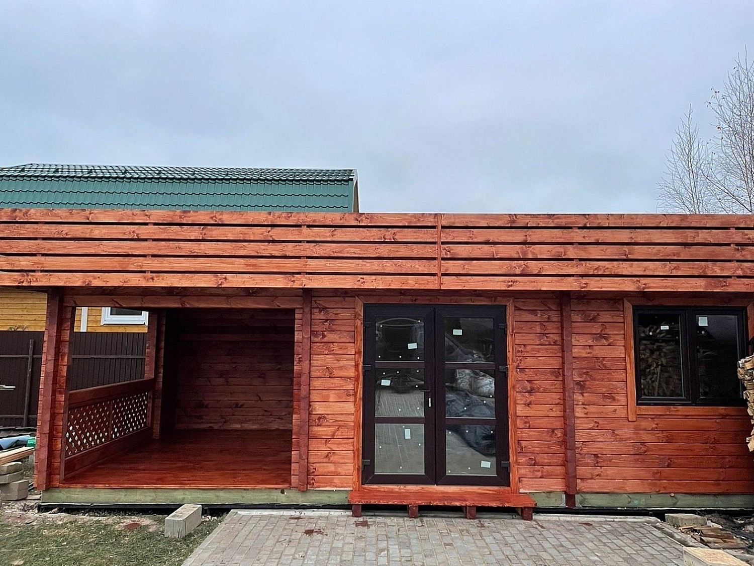 Беседка - лентяя кухня для дачи 9х4